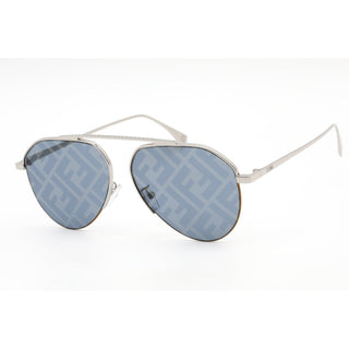 Fendi FE40061U Sunglasses Shiny Palladium / Blue Mirror-AmbrogioShoes