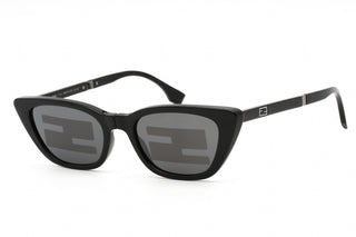 Fendi FE40089I Sunglasses Shiny Black / Smoke Mirror-AmbrogioShoes