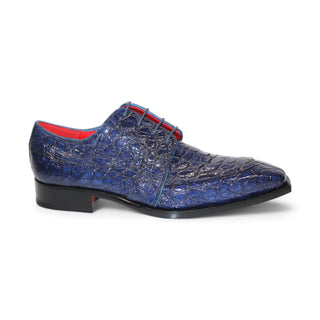 Fennix Charles Men's Shoes Ocean Blue Alligator Exotic Oxfords (FX1145)-AmbrogioShoes