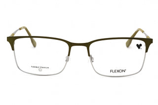 Flexon FLEXON E1132 Eyeglasses MATTE MOSS/SILVER/Clear demo lens-AmbrogioShoes