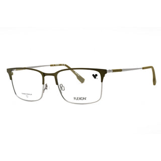 Flexon FLEXON E1132 Eyeglasses MATTE MOSS/SILVER/Clear demo lens-AmbrogioShoes