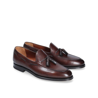 Franceschetti Harry Men's Shoes Dark Brown Calf-Skin Leather Tassels Loafers (FCCT1016)-AmbrogioShoes