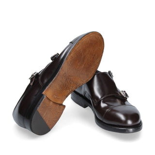 Franceschetti Meriden Men's Shoes Calf-Skin Leather Double Monk-Straps Loafers (FCCT1044)-AmbrogioShoes