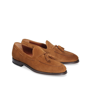 Franceschetti Oliver Men's Shoes Tobacco Suede Leather Tassels Loafers (FCCT1015)-AmbrogioShoes