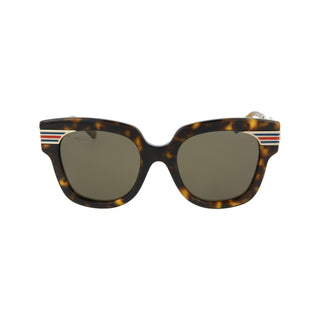 Gucci GG0281SA-002 Women's Havana Novelty Sunglasses (S)-AmbrogioShoes