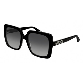 Gucci GG0418S Sunglasses Black / Grey Gradient Unisex-AmbrogioShoes