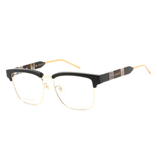 Gucci GG0605O Eyeglasses Black Gold / Clear Lens-AmbrogioShoes