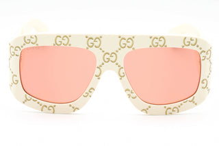 Gucci GG0983S Sunglasses IVORY-IVORY / ORANGE-AmbrogioShoes