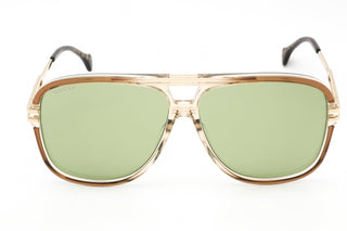 Gucci GG1105S Sunglasses BROWN/GOLD/GREEN-AmbrogioShoes