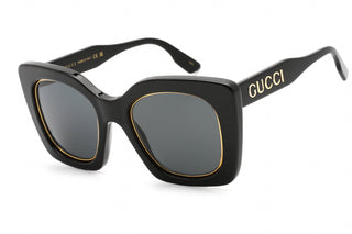 Gucci GG1151S Sunglasses Shiny Black / Dark Grey-AmbrogioShoes