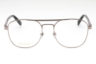 Gucci GG1290O Eyeglasses RUTHENIUM-BLACK / TRANSPARENT-AmbrogioShoes