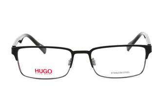 HUGO HG 0136 Eyeglasses Black Ruthenium / Clear Lens-AmbrogioShoes