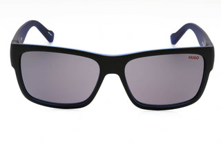 HUGO HG 0176/S Sunglasses MATTE BLACK BLUE/GREY-AmbrogioShoes