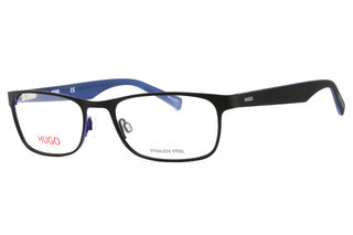 HUGO HG 0209 Eyeglasses Matte Black Blue / Clear Lens-AmbrogioShoes