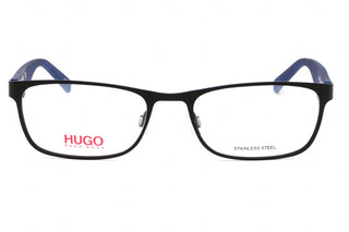 HUGO HG 0209 Eyeglasses Matte Black Blue / Clear Lens-AmbrogioShoes