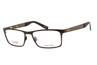 HUGO HG 0228 Eyeglasses MATTE BROWN/Clear demo lens-AmbrogioShoes