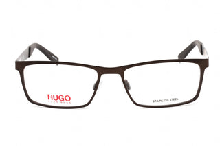 HUGO HG 0228 Eyeglasses MATTE BROWN/Clear demo lens-AmbrogioShoes