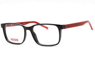 HUGO HG 1163 Eyeglasses BLACK RED/Clear demo lens-AmbrogioShoes