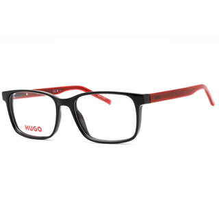 HUGO HG 1163 Eyeglasses BLACK RED/Clear demo lens-AmbrogioShoes