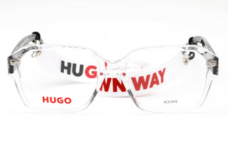 HUGO HG 1222 Eyeglasses CRYSTAL BLACK/Clear demo lens-AmbrogioShoes