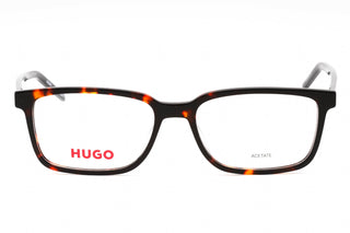 HUGO HG 1245 Eyeglasses HAVANA RED/Clear demo lens-AmbrogioShoes