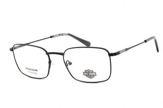 Harley Davidson HD9021 Eyeglasses Matte Black/Clear demo lens Unisex-AmbrogioShoes