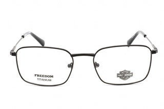 Harley Davidson HD9021 Eyeglasses Matte Black/Clear demo lens Unisex-AmbrogioShoes