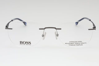 Hugo Boss BOSS 1265/B Eyeglasses MATTE RUTHENIUM BLUE/Clear demo lens-AmbrogioShoes