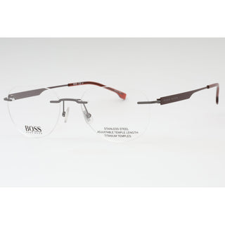 Hugo Boss BOSS 1265/B Eyeglasses MATTE RUTHENIUM BURGUNDY/Clear demo lens-AmbrogioShoes