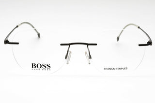 Hugo Boss BOSS 1266/D Eyeglasses MATTE DARK RUTHENIUM/Clear demo lens-AmbrogioShoes