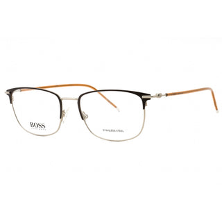 Hugo Boss BOSS 1373 Eyeglasses MATTE BROWN SILVER/Clear demo lens-AmbrogioShoes