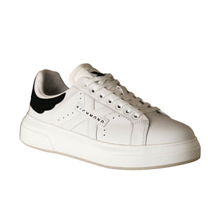 John Richmond 22203/CP Men's Shoes White Calf-Skin Leather Casual Sneakers (JR1002)-AmbrogioShoes