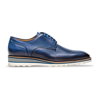 Jose Real Amberes H673 Men's Shoes Blue Calf-Skin Leather Sport Derby Oxfords (RE2225)-AmbrogioShoes