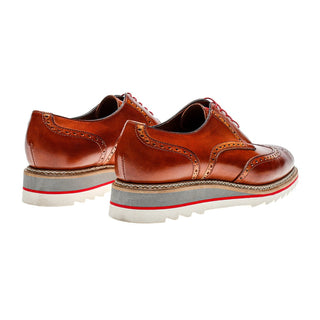 Jose Real Amsterdam A352 Men's Shoes Tan Nubuck Leather Derby Oxfords (RE2217)-AmbrogioShoes