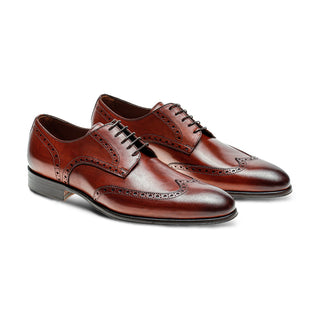 Jose Real Teatriz I166 Men's Shoes Cuoio Brown Calf-Skin Leather Derby Wingtip Oxfords (RE2245)-AmbrogioShoes