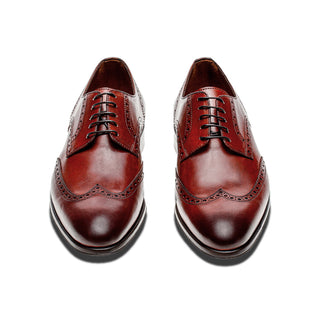 Jose Real Teatriz I166 Men's Shoes Cuoio Brown Calf-Skin Leather Derby Wingtip Oxfords (RE2245)-AmbrogioShoes