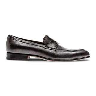 Jose Real Teatriz M208-C Men's Shoes Dark Gray Calf-Skin Leather Penny Loafers (RE2214)-AmbrogioShoes