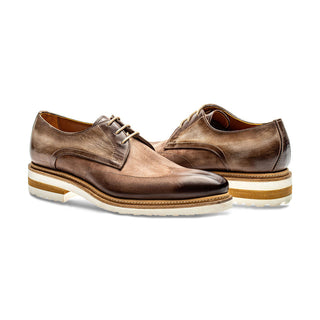 Jose Real Veloce R2353-G Men's Shoes Faggio Beige Nubuck Leather Derby Oxfords (RE2219)-AmbrogioShoes