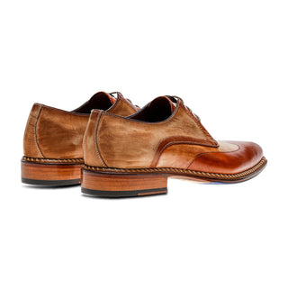 Jose Real Veloce R2353 Men's Shoes Brandy Calf-Skin Leather Derby Oxfords (RE2231)-AmbrogioShoes