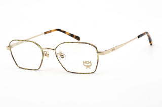 MCM MCM2130A Eyeglasses Shiny Gold/Green Havana / Clear Lens-AmbrogioShoes