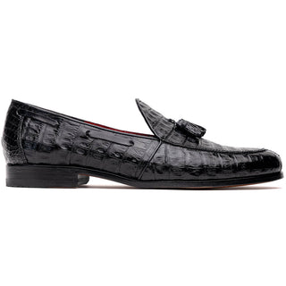 Marco Di Milano Bianchi Men's Shoes Exotic Caiman Crocodile Tassels Loafers (MDM1197)-AmbrogioShoes