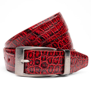 Marco Di Milano EST.105 Antique Genuine Exotic Alligator Men's Belts (MDMB1010)-AmbrogioShoes