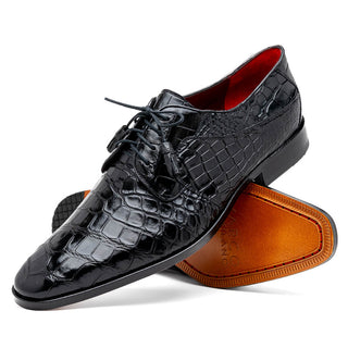 Marco Di Milano Fitipaldi Men's Shoes Exotic Alligator Derby Oxfords (MDM1191)-AmbrogioShoes