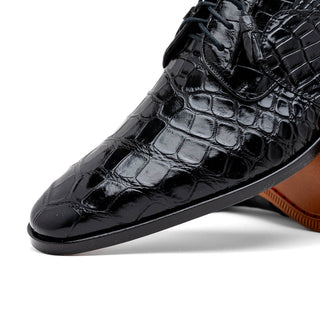 Marco Di Milano Fitipaldi Men's Shoes Exotic Alligator Derby Oxfords (MDM1191)-AmbrogioShoes