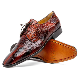 Marco Di Milano Fitipaldi Men's Shoes Exotic Alligator Derby Oxfords (MDM1192)-AmbrogioShoes