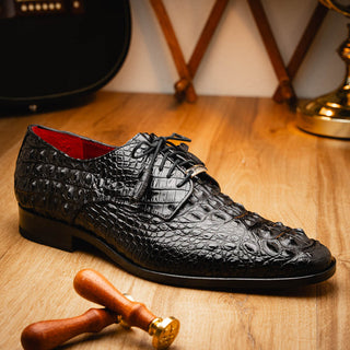 Marco Di Milano Nilo Men's Shoes Exotic Crocodile Derby Oxfords (MDM1186)-AmbrogioShoes