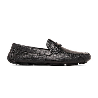 Marco Di Milano Parma Men's Shoes Exotic Crocodile Moccasin Driver Horsebit Loafers (MDM1187)-AmbrogioShoes