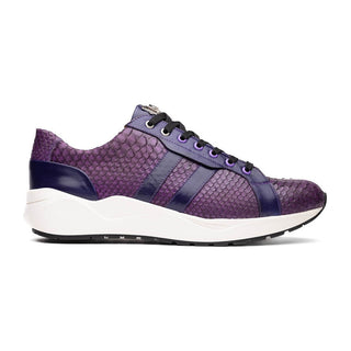 Marco Di Milano Verona Men's Shoes Purple Python / Calfskin Fashion Sneakers (MDM1160)-AmbrogioShoes