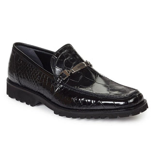 Mauri 4692 Men's Core Collection Alligator Black Loafers (MA3014)(Special Order)-AmbrogioShoes