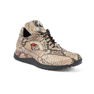 Mauri 8596 Snake Eyes Men's Shoes Natural Exotic Python Casual Sneakers (MA5367)-AmbrogioShoes